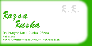 rozsa ruska business card